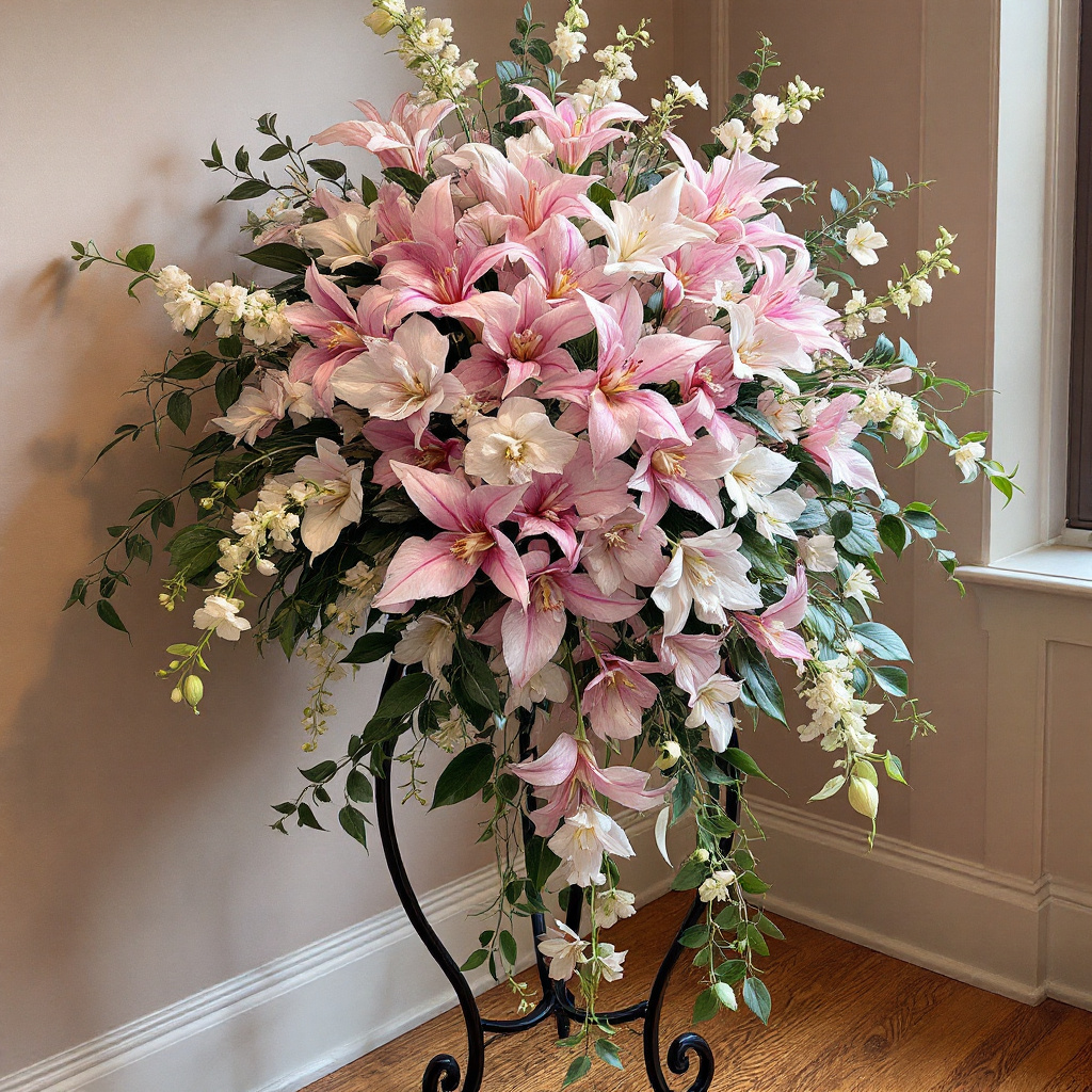 orchid funeral standing sprays (1)