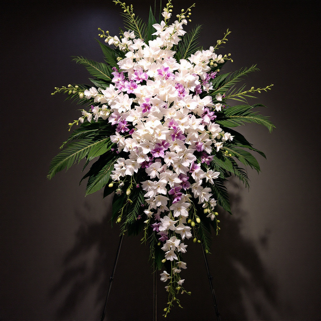 orchid funeral standing sprays (1)