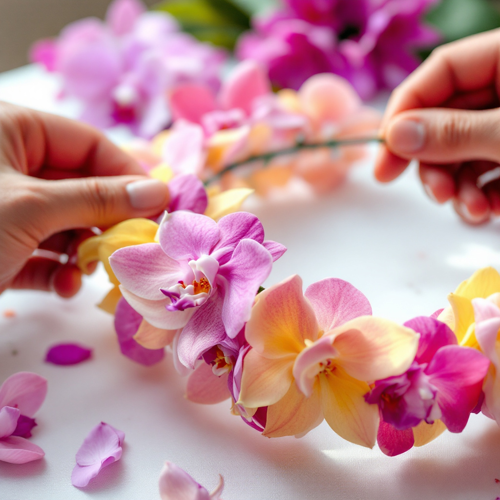 Begin by wrapping the floral wire around your headband or flexible base.